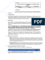 EE. TT. Adquisición de Sello Elastomerico para Tubería de Alta Presión para La Central Hidroeléctrica Cáclic