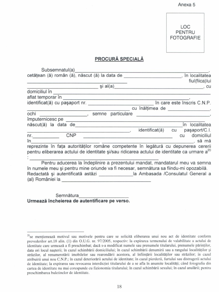 Model procura speciala