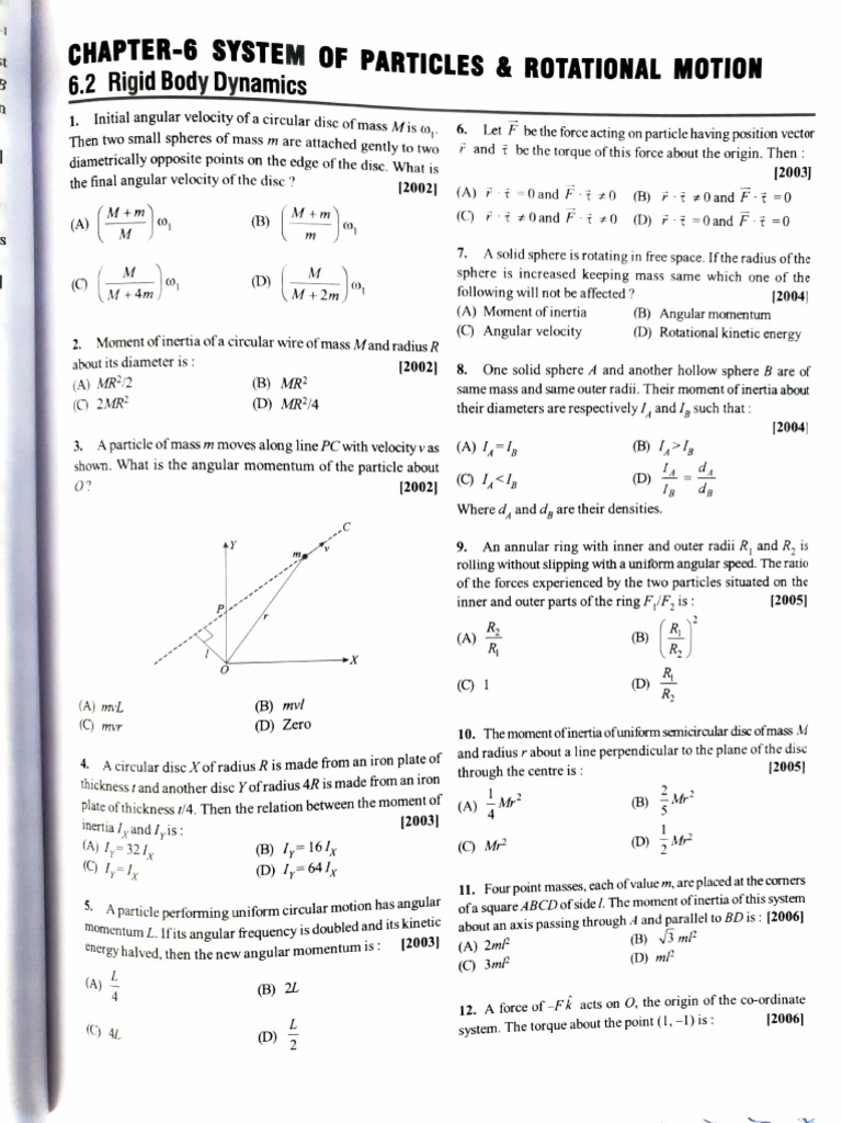 JEE Mains Rotational Motion PDF