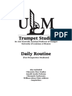 Trumpet Studio Daily Routine: (For Prospective Students)