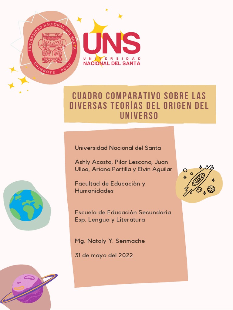Cuadro Comparativo de Teorías del Universo | PDF | Universo | Big Bang