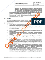 PRO-CAL-007 - Rev 003 Auditoria Interna y Externa