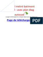 XX Calcul Metre Batiment Excel Avec Plan DWG Autocad