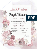Invitaciones Mis XV Años Anyeli