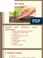 II NUTRICION VEGETAL - Disponibilidad y Parametros de Calificación Del Contenido de Nutrientes