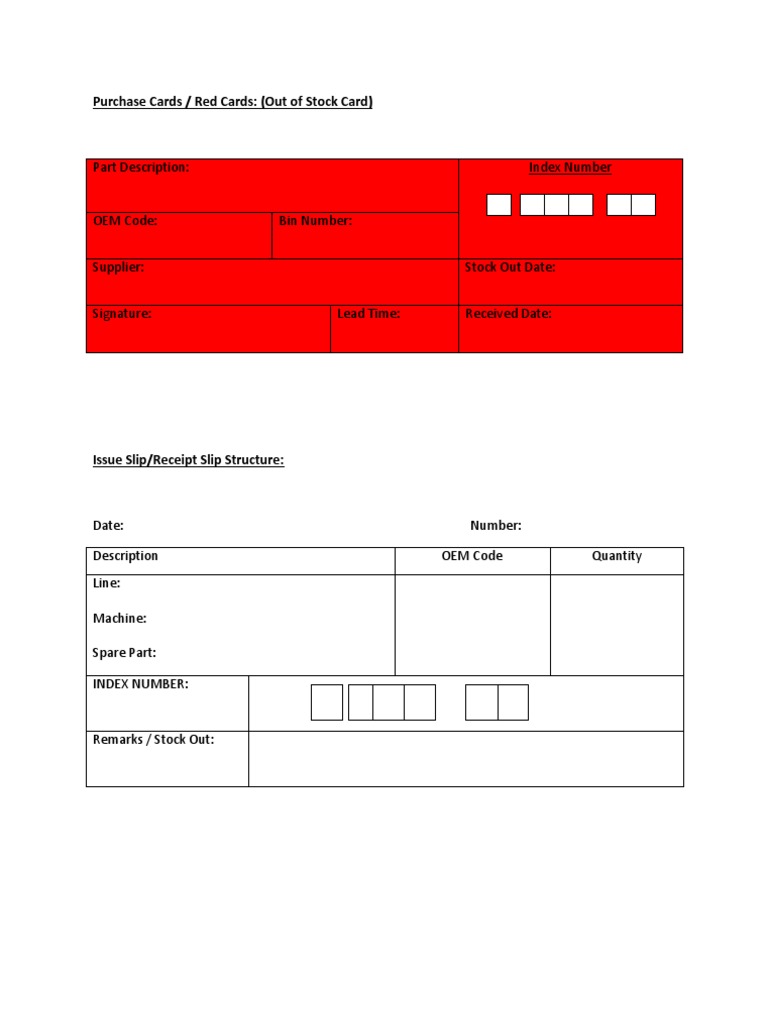 Bin Card PDF