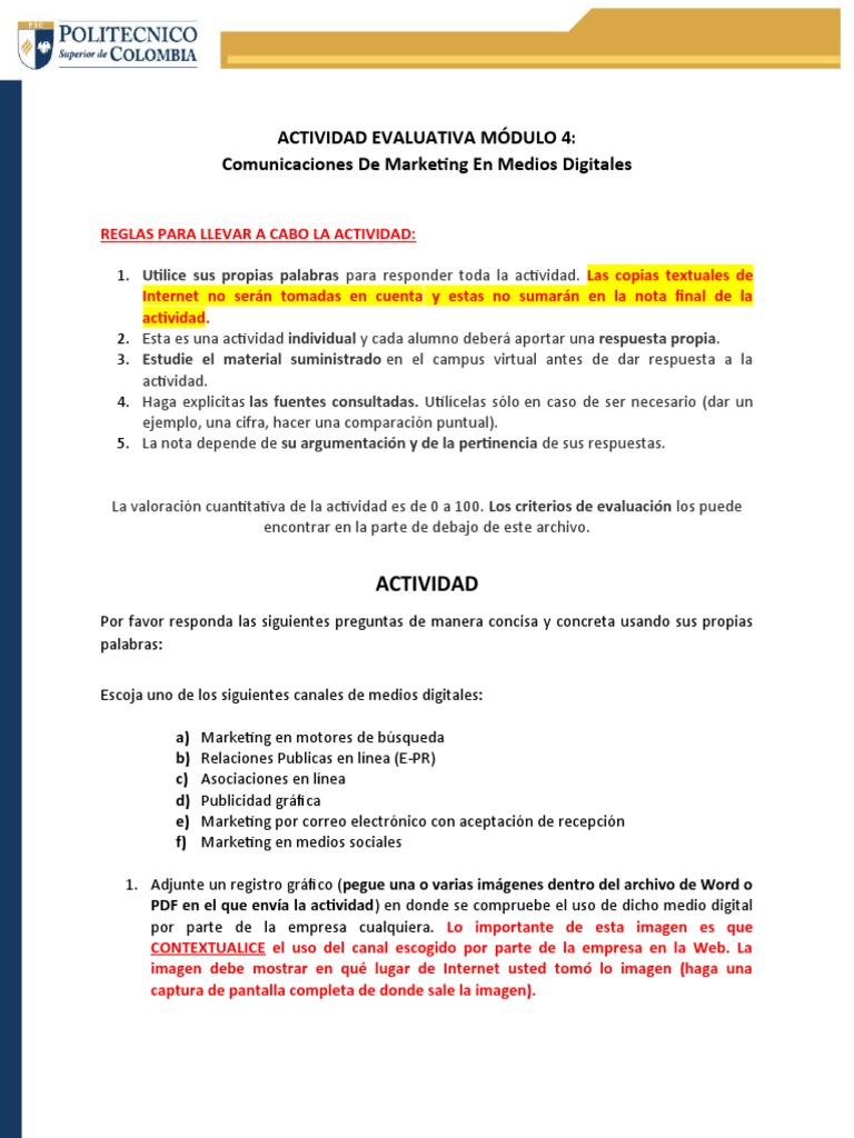 Actividad Modulo 4 - 2022 | PDF | Marketing | Internet