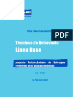 60 TDR Linea de Base LACT Segunda Convocatoria. 35 1 FY21