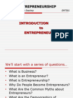 1 Introduction To Entrepreneurship