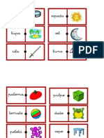 domino de palabras y dibujos