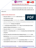 Important Weekly Current Affairs PDF 22 To 31 May 2022