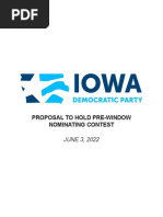 Corrected Iowa Democratic Party Pre Window Application