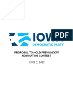 Corrected Iowa Democratic Party Pre Window Application