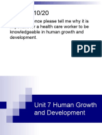 HO Unit 7 Human Growth and Development
