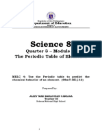 Science 8: Quarter 3 - Module 4: The Periodic Table of Elements