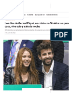 Los Días de Gerard Piqué, en Crisis Con Shakira - Se Quedó Sin Las Llaves de Su Casa, Vive Solo y Sale de Noche - Infobae