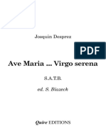Ave Maria (Josquin) Transp. - Full Score