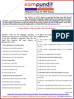 Active and Passive Voice Questions PDF For SSC Tier II Exams