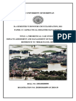 The University of Burdwan: B.A Semester Vi Honours Cbcs Examination, 2021 Paper: CC 14 (Practical) Desaster Management