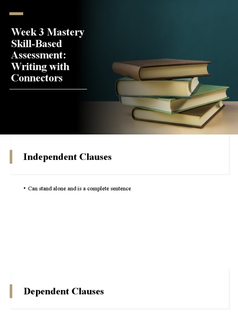 Week 3 Mastery Skill Based Assessment | PDF | Clause | Linguistics