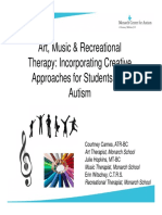 Art, Music & Recreational Therapy: Incorporating Creative Approaches For Students With Autism