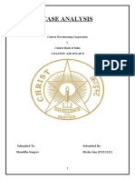 Case Analysis: Central Warehousing Corporation v. Central Bank of India Citation: Air 1974 Ap 8