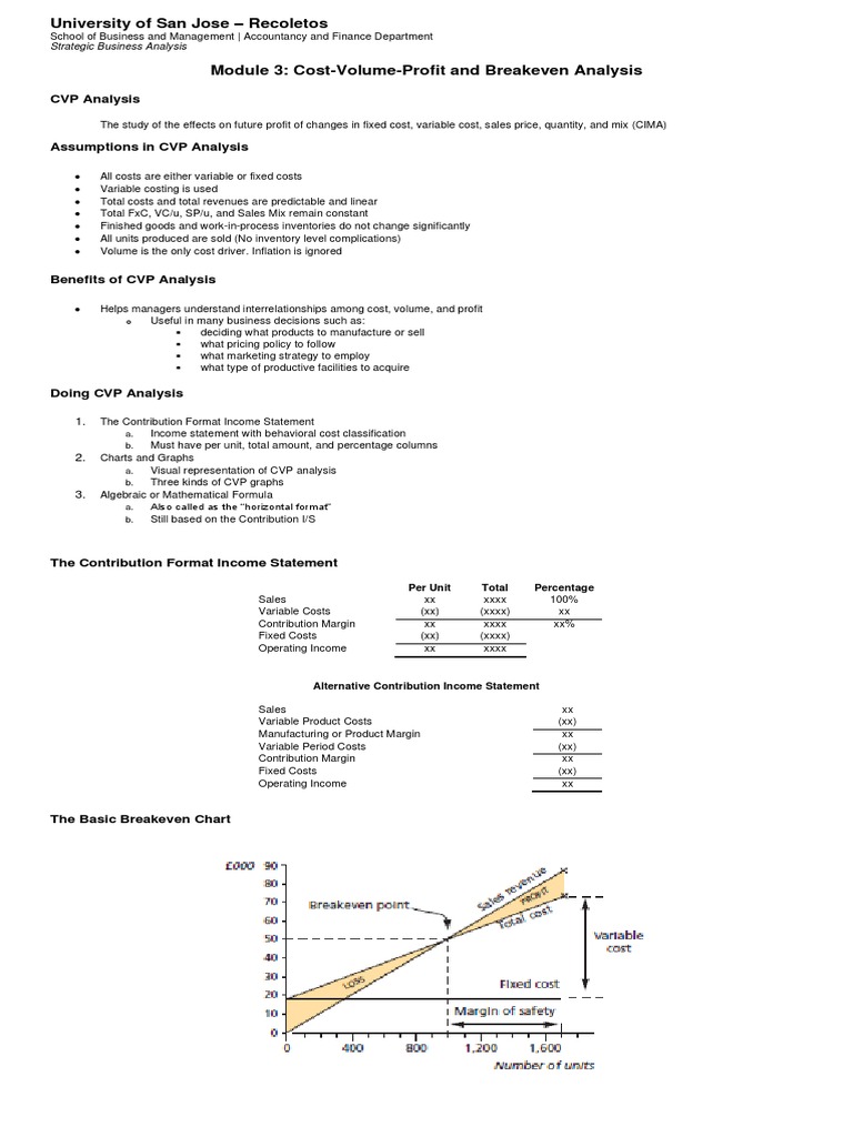 CVP and Breakeven Analysis Guide | PDF | Business Process | Economies