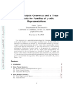 Weak Analytic Geometry and A Trace Formula For Families of P-Adic Representations