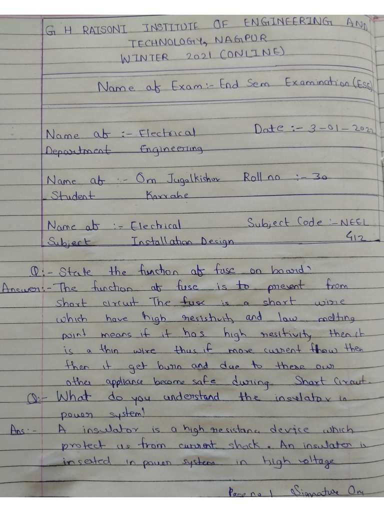 Electrical Installation and Design | PDF