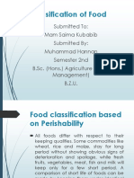 Classification of Food