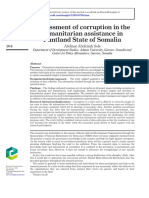 Assessment of Corruption in The Humanitarian Assistance in Puntland State of Somalia