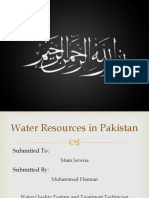Water Resources in Pakistan.
