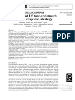 Evolution of US Foot-And-Mouth Disease Response Strategy: Research Paper
