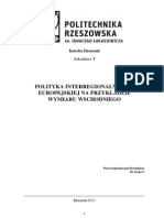 Polityka Interregionalna Unii Europejskiej na przykładzie Wymiaru Wschodniego pdf