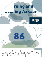 Morning and Evening Azkaar: Book - Hisnul Muslim
