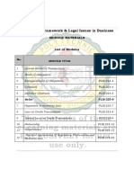 Regulatory Framework & Legal Issues in Business: Module Materials