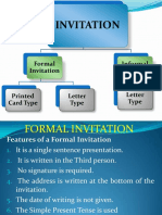 Formal vs Informal Invitations