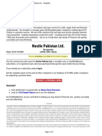 Commercial Credit Report For Nestle Pakistan LTD - Snapshot