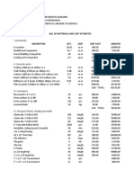 Bill of Materials and Cost Estimates: I. Earthworks