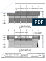 Rear Elevation: Rib Type Corrugated ROOFING 0.35mm THK Polycarbonate Roof Panel Cyclone Wire Galvanized 3' Gauge 10