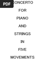 Concerto For Piano and Strings in Five Movements