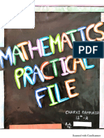 Xii Maths Practical File Charvi