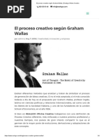 Etapas del Proceso Creativo de Wallas | PDF | Creatividad | Pensamiento