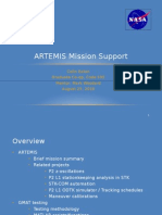 ARTEMIS Mission Support: Colin Eaton Graduate Co-Op, Code 595 Mentor: Mark Woodard August 25, 2010