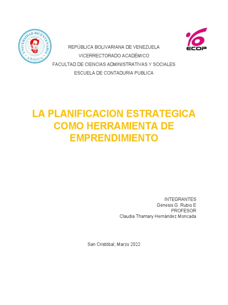 Planificación Estratégica Empresarial | PDF | Análisis FODA | Oferta ...