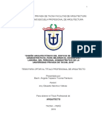 Universidad Privada de Tacna Facultad de Arquitectura y Urbanismo Escuela Profesional de Arquitectura