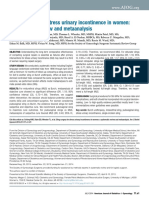 Sling Surgery For Stress Urinary Incontinence in Women: A Systematic Review and Metaanalysis