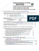 Requisitos para El Tramite de Grado de MAESTRIA 2020 Digital