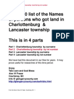 Charlottenburg Township Glengarry County Land List 1790 by lot number  Part 2