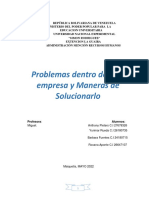 Problema Dentro de Una Empresa Con Su So, Lucion